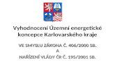 Vyhodnocení Územní energetické koncepce Karlovarského kraje