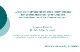 Lorenz Paasch Dr. Michèle Pommé Ministerium der Deutschsprachigen Gemeinschaft Belgiens