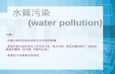 水質污染 (water pollution)