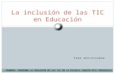La inclusión de las TIC en Educación
