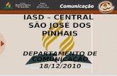 IASD – CENTRAL  SÃO JOSÉ DOS PINHAIS