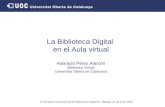 La Biblioteca Digital  en el Aula virtual Adoració Pérez Alarcón Biblioteca Virtual