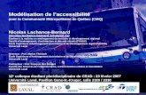 Modélisation de l’accessibilité pour la Communauté Métropolitaine de Québec (CMQ)