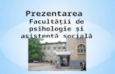 Prezentarea  Facultății de psihologie și asistență socială