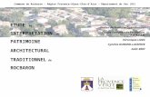 ETUDE   et INTERPRETATION   du PATRIMOINE ARCHITECTURAL TRADITIONNEL  de ROCBARON