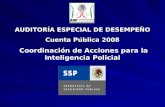 AUDITORÍA ESPECIAL DE DESEMPEÑO Cuenta Pública 2008