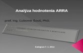 Analýza hodnotenia ARRA