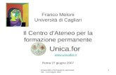 Franco Meloni Università di Cagliari