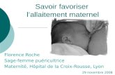 Savoir favoriser  l’allaitement maternel