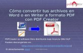 Cómo convertir tus archivos en Word o en Writer a formato PDF con PDF Creator
