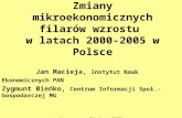 Zmiany mikroekonomicznych filarów wzrostu  w latach 2000-2005 w Polsce