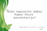 Kako napraviti dobru Power Point  prezentaciju?