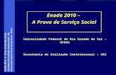 Enade 2010 –  A Prova de Serviço Social