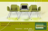Google  Analytics  & Google Webmaster