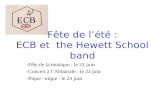 Fête de l’été : ECB et  the Hewett School band
