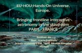 EU- HOU:Hands -On Universe, Europe.  Bringing frontline interactive astronomy in the classroom
