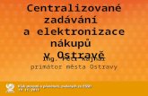 Centralizované zadávání  a elektronizace nákupů  v Ostravě