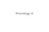 Phonology III