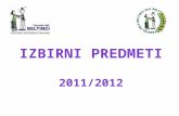 IZBIRNI PREDMETI  2011/2012