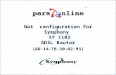 Nat  configuration for Symphony  SY 1102  ADSL Router