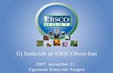 Új funkciók az EBSCO host -ban