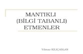 MANTIKLI  (BİLGİ TABANLI) ETMENLER