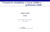 Finanční stabilita v roce 2009 z pohledu ČNB