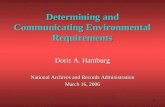 Determining and Communicating Environmental Requirements