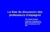 La liste de discussion des professeurs d’espagnol
