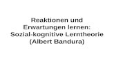 Reaktionen und Erwartungen lernen: Sozial-kognitive Lerntheorie (Albert Bandura)