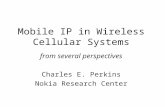 Mobile IP in Wireless Cellular Systems