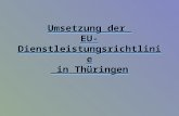 Umsetzung der  EU- Dienstleistungsrichtlinie  in Thüringen