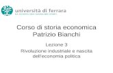 Corso di storia economica Patrizio Bianchi