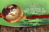 MASTER PRODUCTION  SCHEDULE