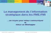 Le management de l’information stratégique dans les PME-PMI …un moyen pour mieux communiquer  et