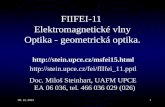 FIIFEI-11  Elektromagnetické vlny Optika  -  geometrická optika.