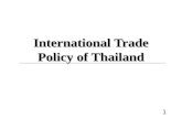 International Trade Policy of Thailand