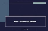 KUP – NPWP dan NPPKP
