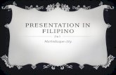 Presentation in  filipino