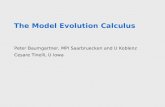 The Model Evolution Calculus