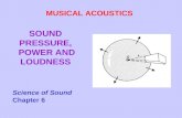 SOUND PRESSURE,  POWER AND LOUDNESS