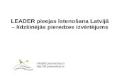 LEADER pieejas īstenošana Latvijā – līdzšinējās pieredzes izvērtējums