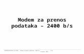 Modem za prenos podataka – 2400 b/s