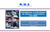 Estadísticas e Indicadores de Género : Experiencia de Cuba