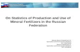 On Statistics of Production and Use of Mineral Fertilizers in the Russian Federation
