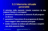 3.3 Memoria virtuale generalità