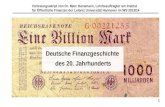 Deutsche Finanzgeschichte  des 20. Jahrhunderts