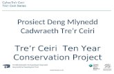 Prosiect  Deng  Mlynedd Cadwraeth T re’r Ceiri Tre’r Ceiri   Ten Year Conservation Project