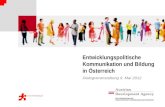 Entwicklungspolitische Kommunikation und Bildung  in Österreich