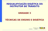 REQUALIFICAÇÃO DIDÁTICA DO INSTRUTOR DE TRÂNSITO UNIDADE 3 TÉCNICAS DE ENSINO E DIDÁTICA